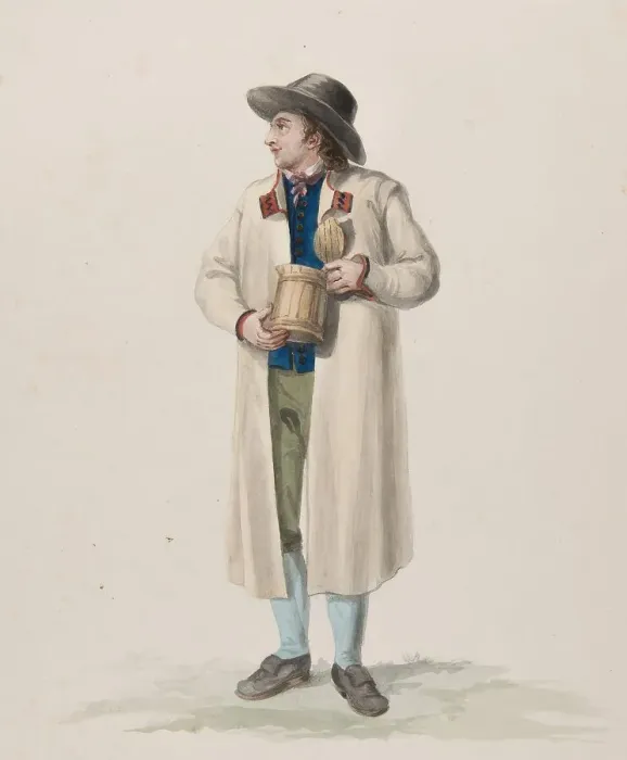 Framed Print : Apparel - Habitant de la Paroisse de Wingåker'. Man in costume in full figure. (c1800s) Creator: Carl Wilhelm Swedman. Apparel - Habitant de la Paroisse de Wingåker'. Man in costume in full figure Framed Print : Apparel - Habitant de la Paroisse de Wingåker'. Man in costume in full figure. (c1800s) Creator: Carl Wilhelm Swedman. Apparel - Habitant de la Paroisse de Wingåker'. Man in costume in full figure