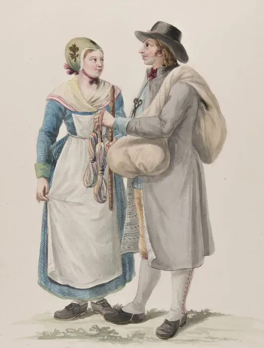 Framed Print : Apparel - Habitants de la Westergothie A knave and a woman, 1780-1840. Creator: Carl Wilhelm Swedman. Apparel - Habitants de la Westergothie A knave and a woman, 1780-1840. Creator: Carl Wilhelm Swedman Framed Print : Apparel - Habitants de la Westergothie A knave and a woman, 1780-1840. Creator: Carl Wilhelm Swedman. Apparel - Habitants de la Westergothie A knave and a woman, 1780-1840. Creator: Carl Wilhelm Swedman