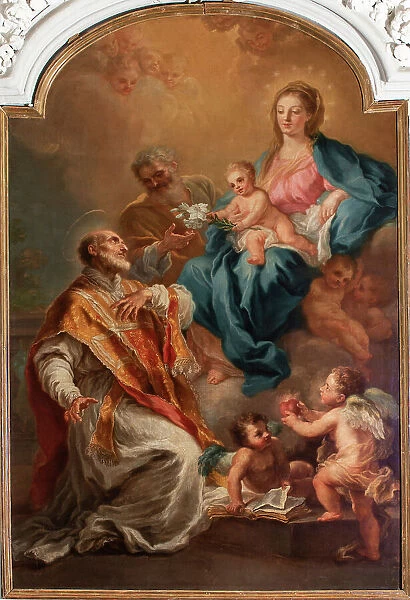 The Apparition of the Holy Family to Saint Philip Neri, Mid of the 18th cen.. Creator: Bonito, Giuseppe (1707-1789)