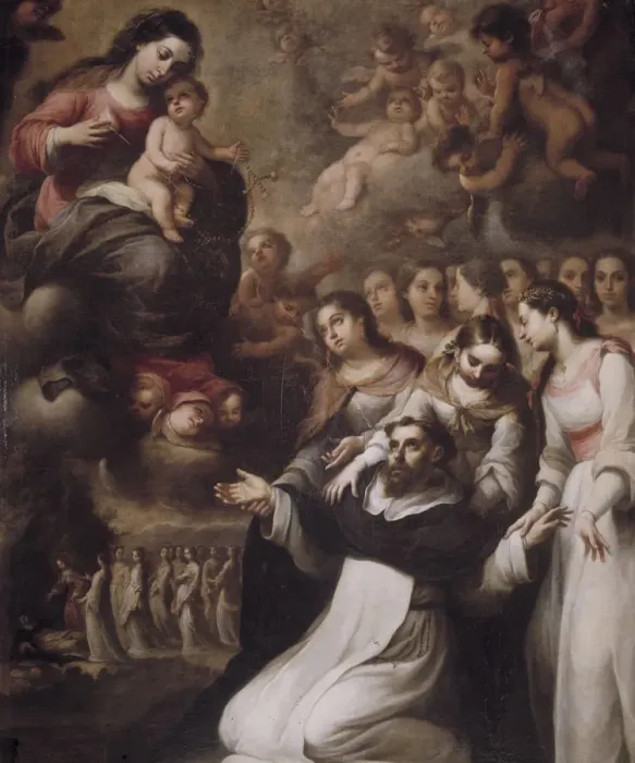 Framed Print : Apparition of the Virgin to St. Dominic de Guzman in Toulouse, 1693, oil on canvas Framed Print : Apparition of the Virgin to St. Dominic de Guzman in Toulouse, 1693, oil on canvas