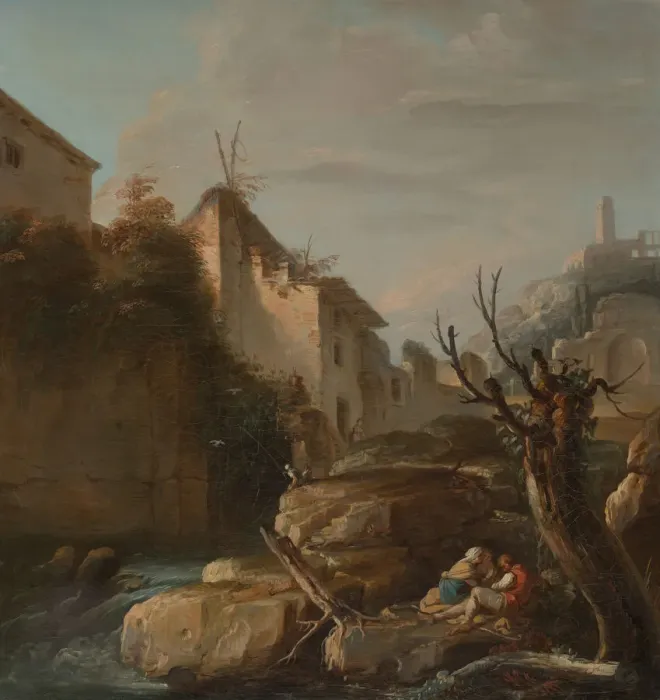 Framed Print : Appenine Landscape, About 1730. Creator: Francois Lemoyne Framed Print : Appenine Landscape, About 1730. Creator: Francois Lemoyne