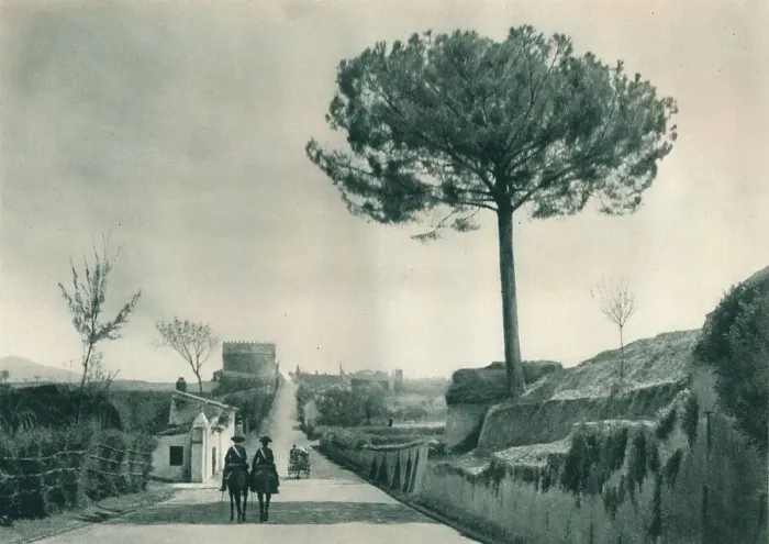 Framed Print : The Via Appia (Appian Way), Rome, Italy, 1927. Artist: Eugen Poppel Framed Print : The Via Appia (Appian Way), Rome, Italy, 1927. Artist: Eugen Poppel