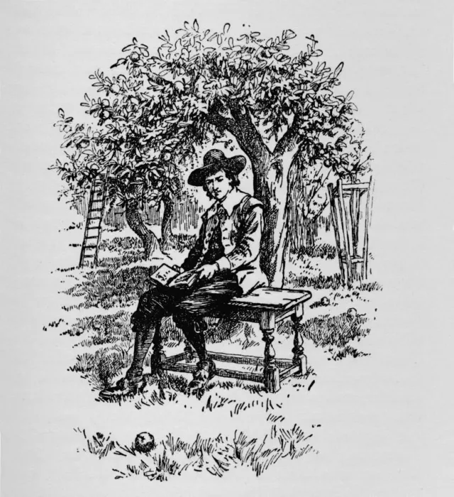 Framed Print : Why an apple falls, c1918 Framed Print : Why an apple falls, c1918