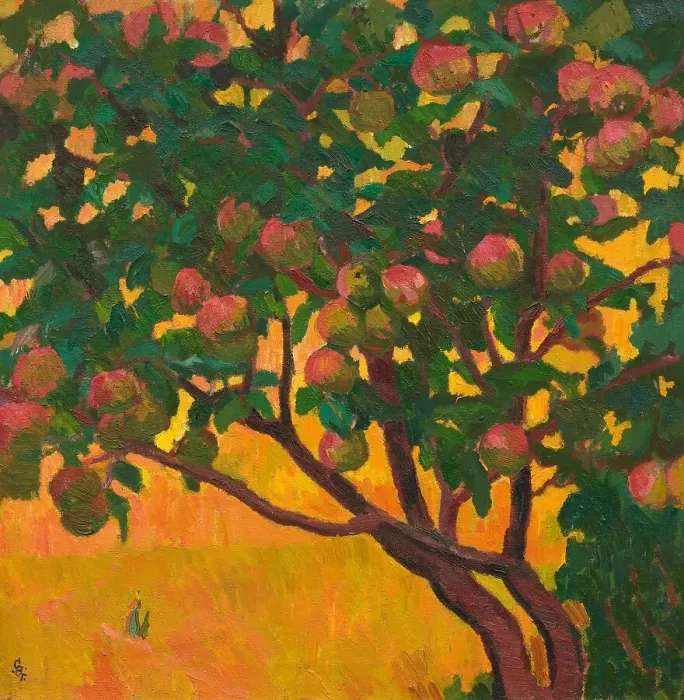 Framed Print : The apple tree, 1912. Creator: Giacometti, Giovanni (1868-1933) Framed Print : The apple tree, 1912. Creator: Giacometti, Giovanni (1868-1933)