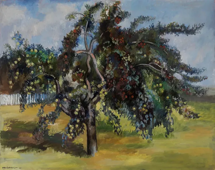 Framed Print : The Apple Tree, 1927. Creator: Otto Emil Johansen Framed Print : The Apple Tree, 1927. Creator: Otto Emil Johansen