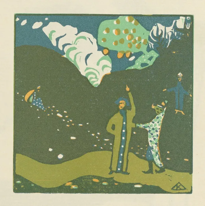Framed Print : Apple Tree (Apfelbaum). From Klänge (Sounds), 1913. Creator: Kandinsky, Wassily Vasilyevich (1866-1944) Framed Print : Apple Tree (Apfelbaum). From Klänge (Sounds), 1913. Creator: Kandinsky, Wassily Vasilyevich (1866-1944)