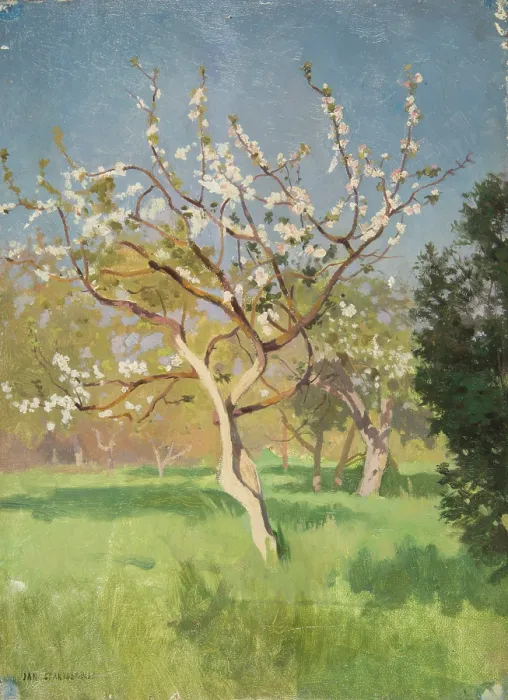 Framed Print : Apple-Tree in Blossom, 1897. Creator: Jan Stanislawski Framed Print : Apple-Tree in Blossom, 1897. Creator: Jan Stanislawski