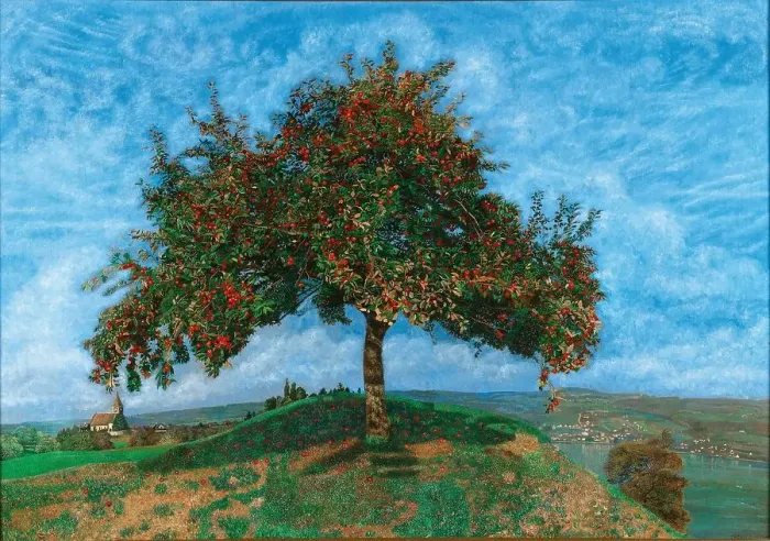 Framed Print : Apple tree on Lake Zurich, 1914. Creator: Mediz, Karl (1868-1945) Framed Print : Apple tree on Lake Zurich, 1914. Creator: Mediz, Karl (1868-1945)