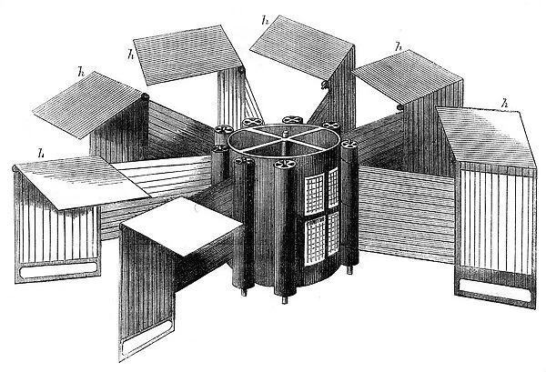 Applegaths Times vertical printing machine, 1866