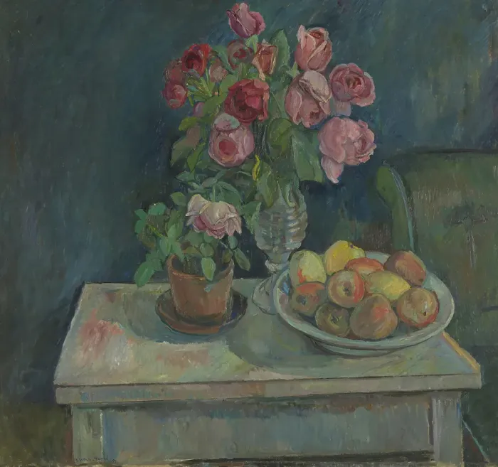 Framed Print : Apples and Roses, 1917. Creator: Oluf Wold-Torne Framed Print : Apples and Roses, 1917. Creator: Oluf Wold-Torne