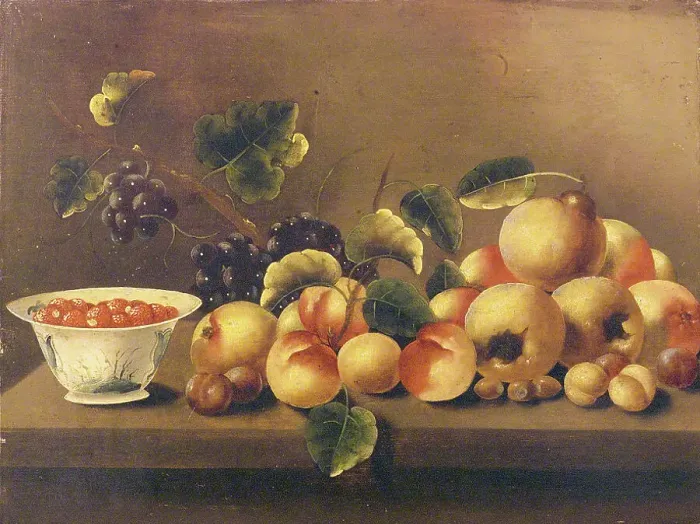 Framed Print : Apples and strawberries, 1660-1670. Creator: CDH Framed Print : Apples and strawberries, 1660-1670. Creator: CDH