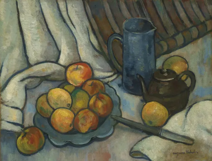 Framed Print : Apples, teapot and jug, ca 1919. Artist: Valadon, Suzanne (1865-1938) Framed Print : Apples, teapot and jug, ca 1919. Artist: Valadon, Suzanne (1865-1938)