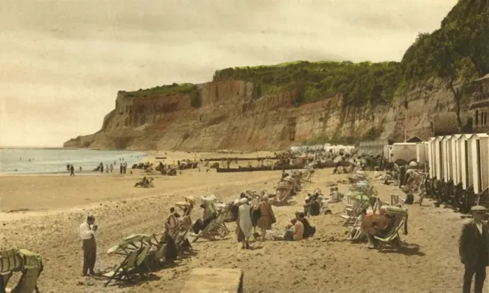 Framed Print : Appley Beach and Cliffs, Shanklin, I. W. 1933. Creator: Unknown Framed Print : Appley Beach and Cliffs, Shanklin, I. W. 1933. Creator: Unknown
