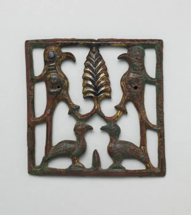 Framed Print : AppliquePlaque with a Tree and Four Birds, Iran or Iraq, 12th century Framed Print : AppliquePlaque with a Tree and Four Birds, Iran or Iraq, 12th century