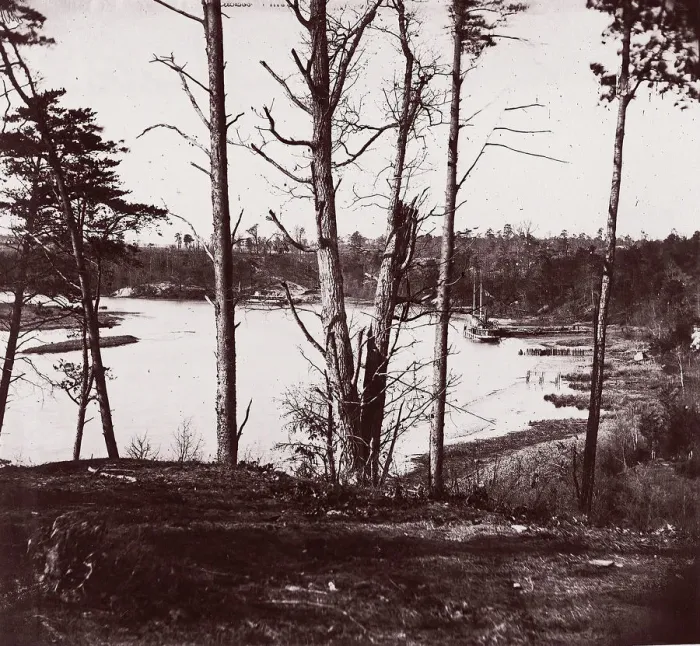 Framed Print : Appomattox River, 1864. Creator: Tim O Sullivan Framed Print : Appomattox River, 1864. Creator: Tim O Sullivan