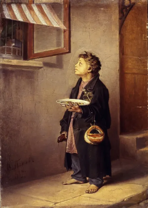 Framed Print : An Apprentice watching a parrot, 1865. Artist: Perov, Vasili Grigoryevich (1834-1882) Framed Print : An Apprentice watching a parrot, 1865. Artist: Perov, Vasili Grigoryevich (1834-1882)
