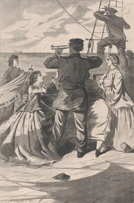 Framed Print : The Approach of the British Pirate Alabama'(Harpers Weekly, Vol Framed Print : The Approach of the British Pirate Alabama'(Harpers Weekly, Vol