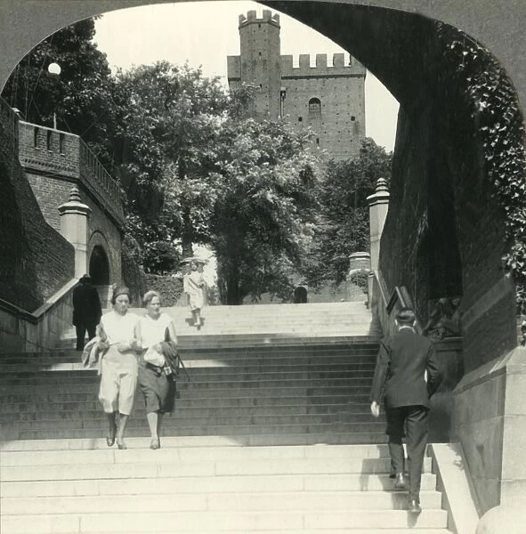 Approach to the Historic Karnan Castle, Helsingborg, Sweden, c1930s. Creator: Unknown