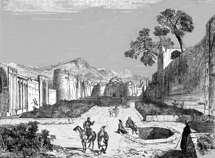 Framed Print : Approach to Ispahan; A Ramble in Persia, 1875. Creator: Armin Vambery Framed Print : Approach to Ispahan; A Ramble in Persia, 1875. Creator: Armin Vambery