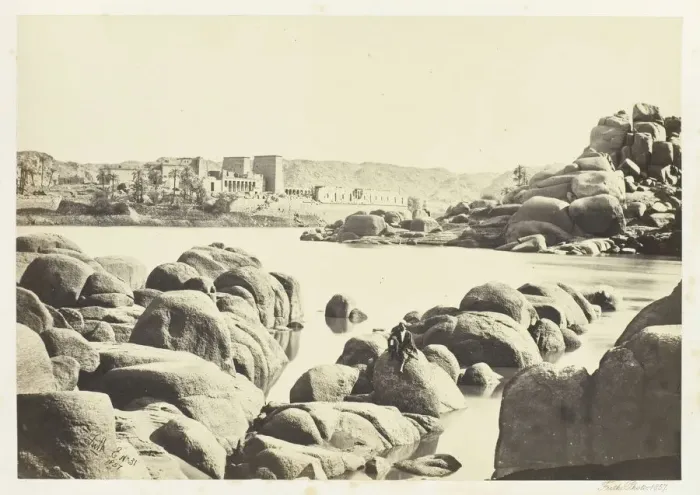 Framed Print : The Approach to Philae, 1857. Creator: Francis Frith Framed Print : The Approach to Philae, 1857. Creator: Francis Frith