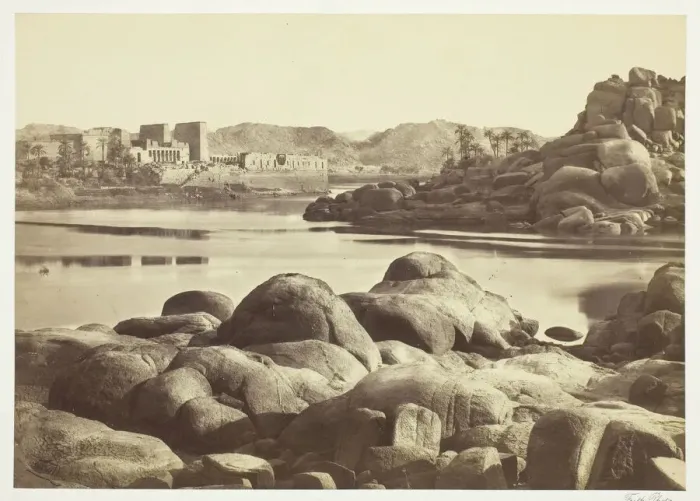 Framed Print : The Approach to Philae, c. 1857. Creator: Francis Frith Framed Print : The Approach to Philae, c. 1857. Creator: Francis Frith