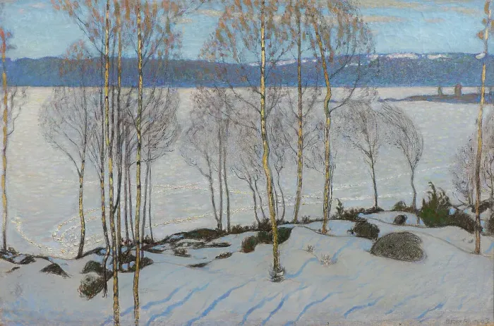 Framed Print : The Approach of Spring, 1903. Creator: Bjorn Ahlgrenson Framed Print : The Approach of Spring, 1903. Creator: Bjorn Ahlgrenson
