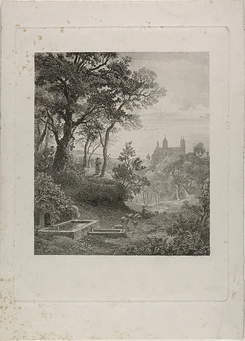 Framed Print : Approaching Spring, c. 1839. Creator: Johann Wilhelm Schirmer Framed Print : Approaching Spring, c. 1839. Creator: Johann Wilhelm Schirmer