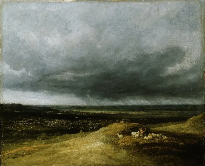 Framed Print : Approaching Storm, about 1820-1825. Creator: Georges Michel Framed Print : Approaching Storm, about 1820-1825. Creator: Georges Michel
