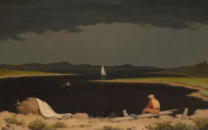 Framed Print : Approaching Thunder Storm, 1859. Creator: Martin Johnson Heade Framed Print : Approaching Thunder Storm, 1859. Creator: Martin Johnson Heade