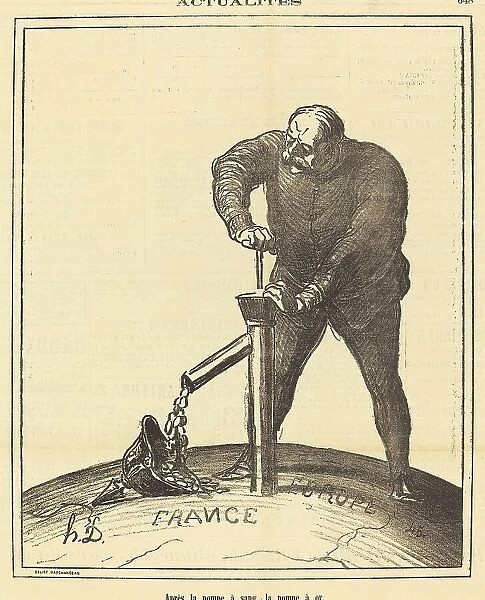 Après la pompe a sang, la pompe à or, 1871. Creator: Honore Daumier