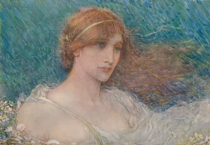 Framed Print : April, c1850-1905, (1906). Creator: George Henry Boughton Framed Print : April, c1850-1905, (1906). Creator: George Henry Boughton