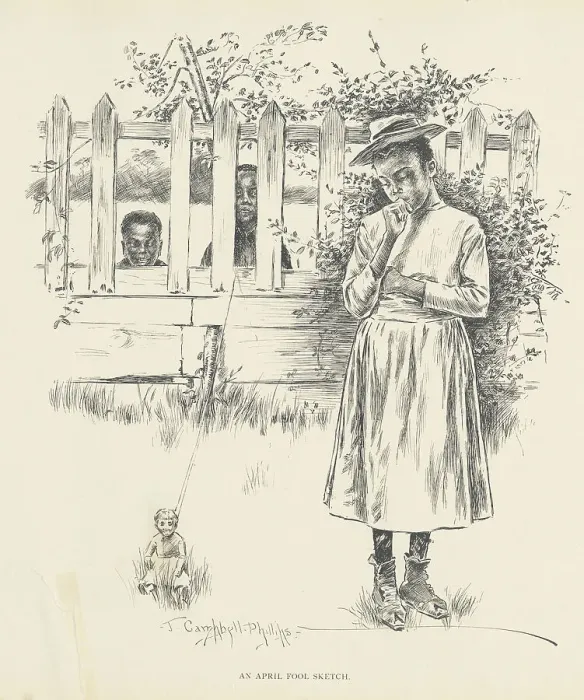 Framed Print : An April Fool Sketch, 1899. Creator: Jay Campbell Phillips Framed Print : An April Fool Sketch, 1899. Creator: Jay Campbell Phillips