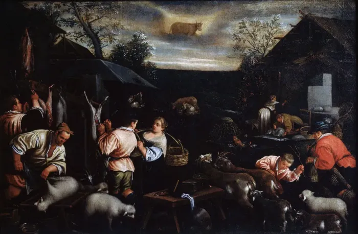 Framed Print : April (from the series The Seasons ), late 16th or early 17th century. Artist: Leandro Bassano Framed Print : April (from the series The Seasons ), late 16th or early 17th century. Artist: Leandro Bassano