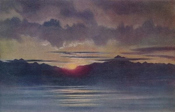 An April Sunset from Hut Point, Looking West, 1911, (1913). Artist: Edward Wilson