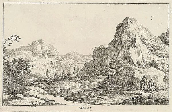 Aprilis (April), late 17th century. Creator: Lodovico Mattioli