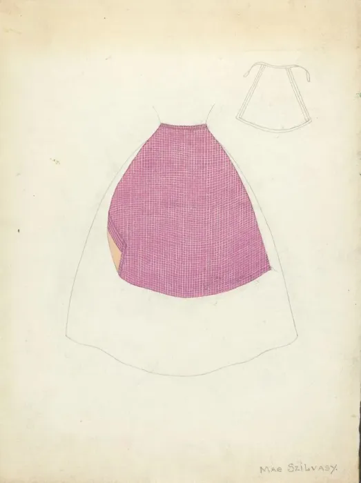 Framed Print : Apron, 1935 / 1942. Creator: Mae Szilvasy Framed Print : Apron, 1935 / 1942. Creator: Mae Szilvasy