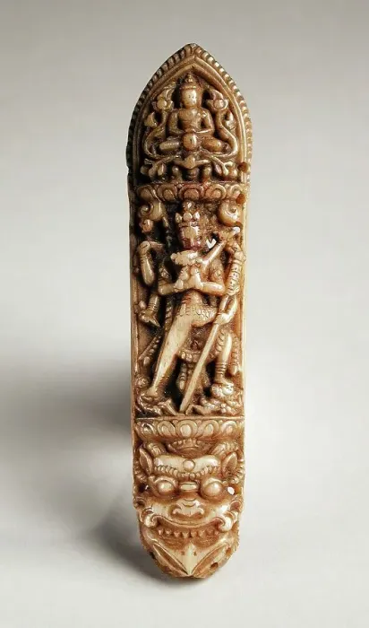 Framed Print : Apron Plaque with Chakrasamvara and Vajravarahi, 15th century. Creator: Unknown Framed Print : Apron Plaque with Chakrasamvara and Vajravarahi, 15th century. Creator: Unknown