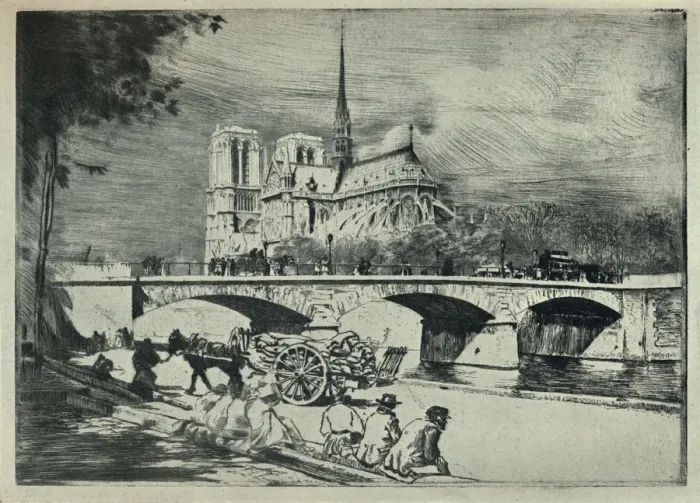 Framed Print : The Apse of Notre Dame, 1915. Artist: Edgar Chahine Framed Print : The Apse of Notre Dame, 1915. Artist: Edgar Chahine
