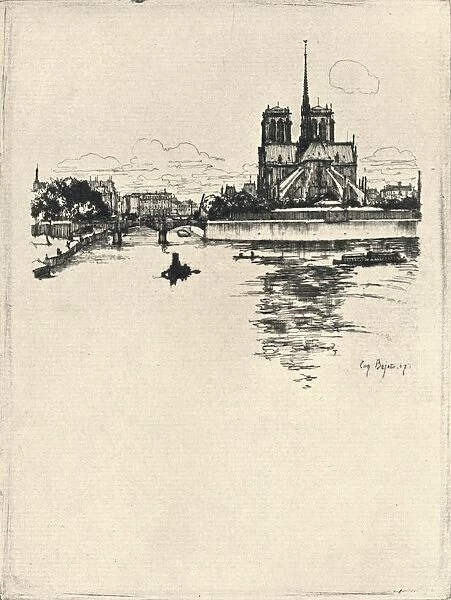 The Apse of Notre Dame, 1915. Artist: Eugene Bejot