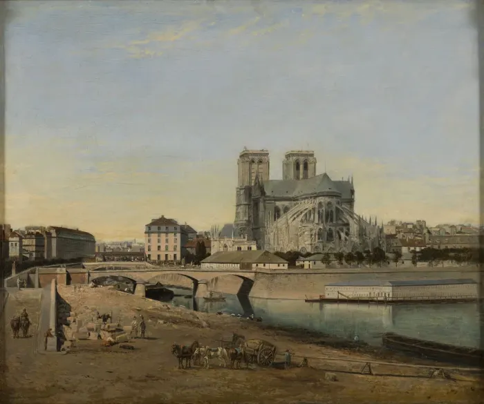 Framed Print : Apse of Notre-Dame, seen from the Quai de la Tournelle, 1860 Framed Print : Apse of Notre-Dame, seen from the Quai de la Tournelle, 1860