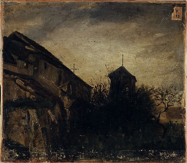 The apse of Saint-Pierre-de-Montmartre, 1828. Creator: Louis-Godefroy Jadin