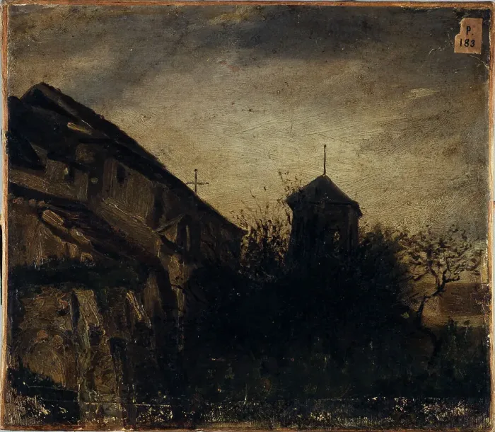 Framed Print : The apse of Saint-Pierre-de-Montmartre, 1828. Creator: Louis-Godefroy Jadin Framed Print : The apse of Saint-Pierre-de-Montmartre, 1828. Creator: Louis-Godefroy Jadin