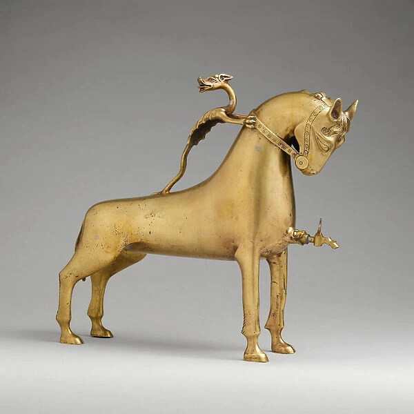 Aquamanile in the Form of a Horse, German, ca. 1400. Creator: Unknown