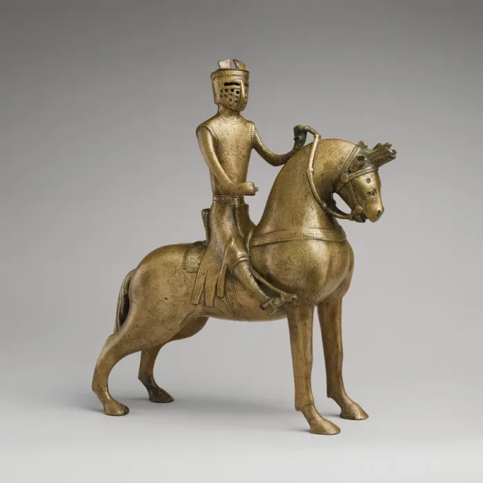 Framed Print : Aquamanile in the Form of a Mounted Knight, German, ca. 1250. Creator: Unknown Framed Print : Aquamanile in the Form of a Mounted Knight, German, ca. 1250. Creator: Unknown