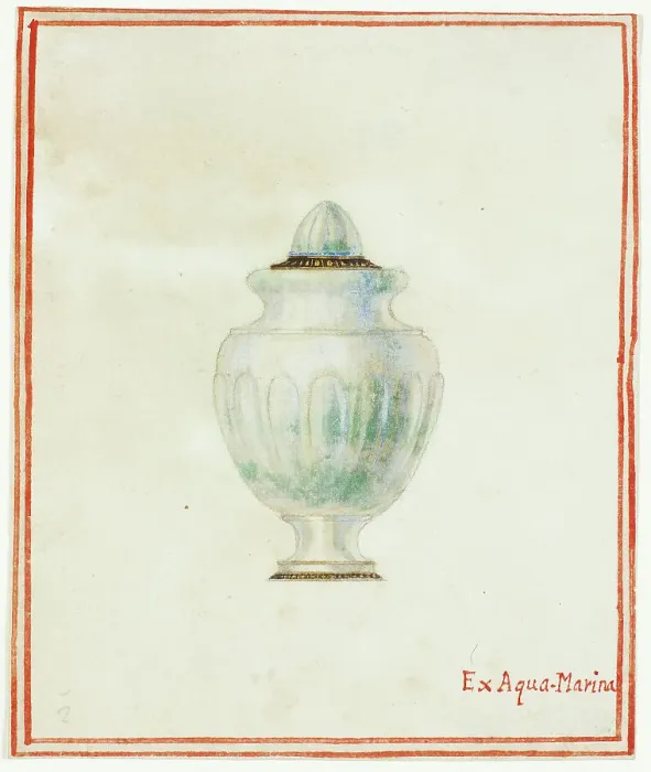Framed Print : Aquamarine Urn, n.d. Creator: Giuseppe Grisoni Framed Print : Aquamarine Urn, n.d. Creator: Giuseppe Grisoni