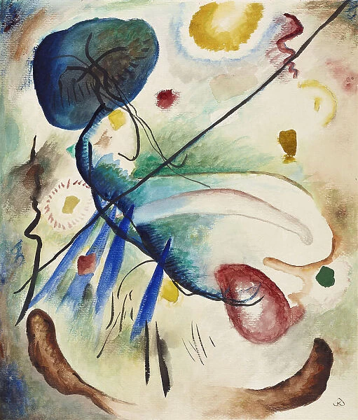 Aquarell mit Strich (Watercolor with stroke), 1912. Creator: Kandinsky