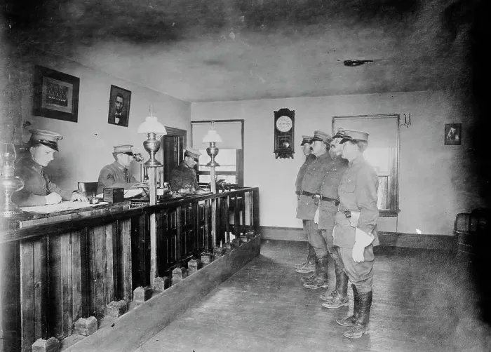 Framed Print : Aqueduct police station, between c1910 and c1915. Creator: Bain News Service Framed Print : Aqueduct police station, between c1910 and c1915. Creator: Bain News Service