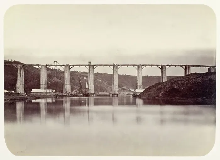 Framed Print : Aqueduct of Port-Launay, c.1861. Creator: Jules Duclos Framed Print : Aqueduct of Port-Launay, c.1861. Creator: Jules Duclos