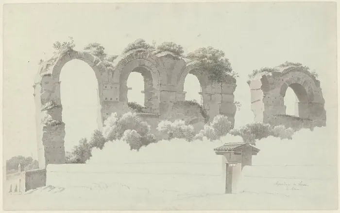 Framed Print : A Part of an Aqueduct in Rome, c.1809-c.1812. Creator: Josephus Augustus Knip Framed Print : A Part of an Aqueduct in Rome, c.1809-c.1812. Creator: Josephus Augustus Knip