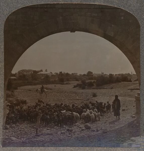 Aqueduct showing Jericho through Arch, c1900